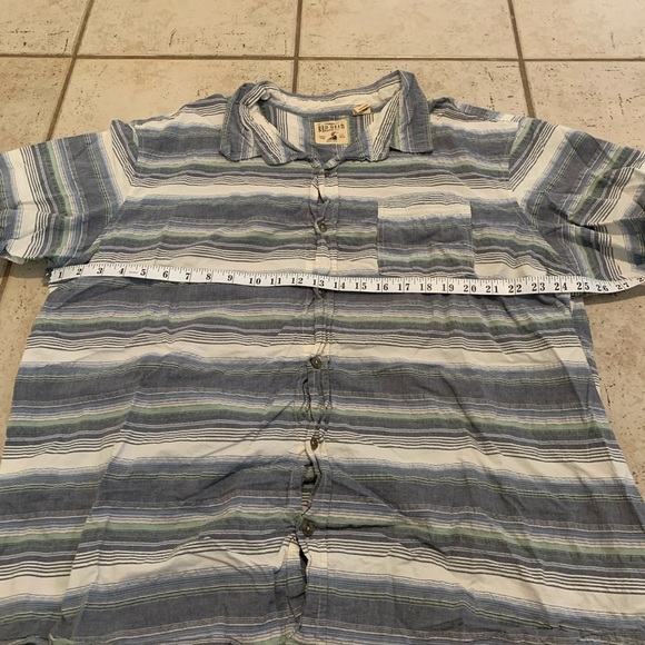 Red Head Brand Co. Men's 3XL Blue Striped Short Sleeve Button-Up Shirt - Picture 4 of 6